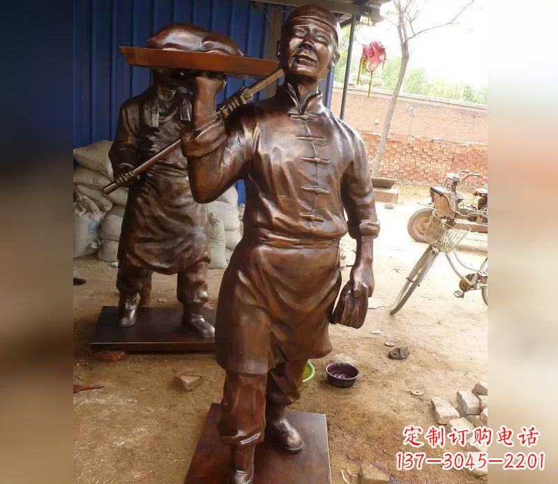 周口店小二铜雕,精美绝伦,永传佳话