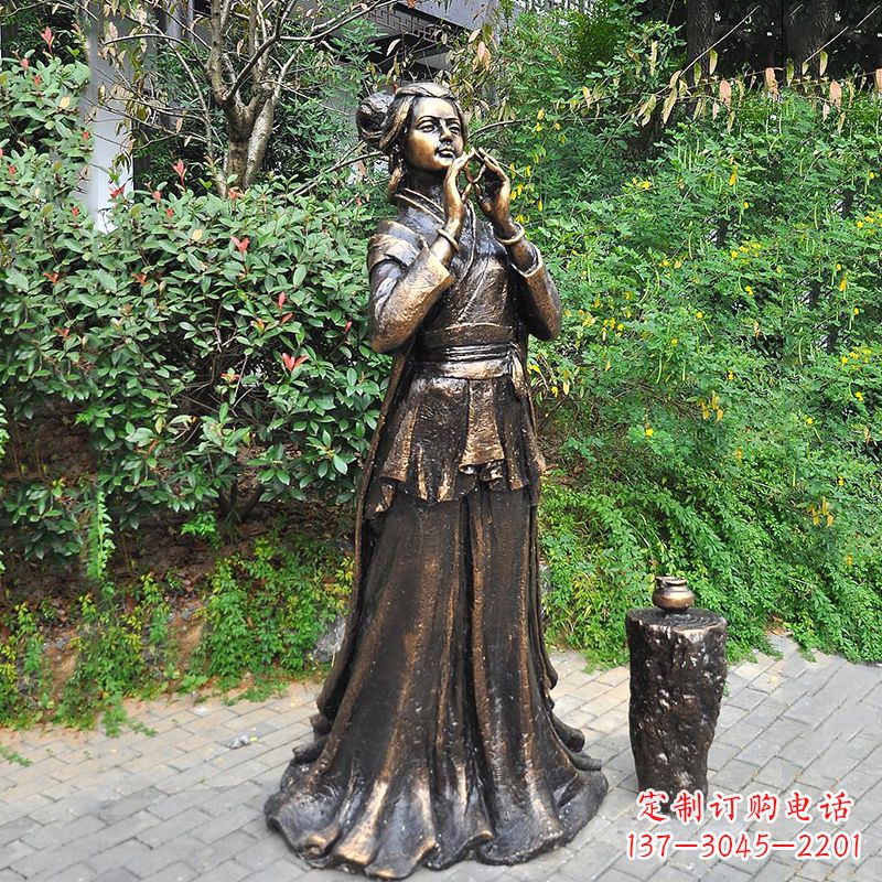 周口貂蝉铜雕塑公园古代美女人物雕塑