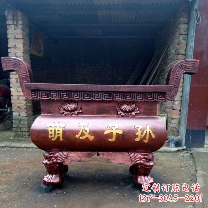 周口特色铜香炉雕塑