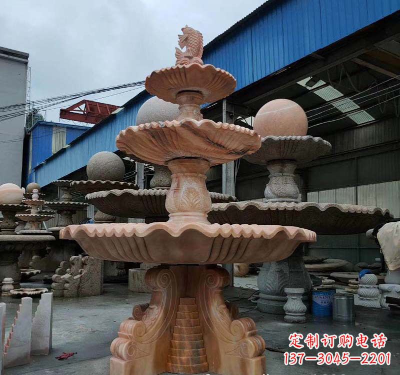 周口高品质跌水钵石喷泉雕塑