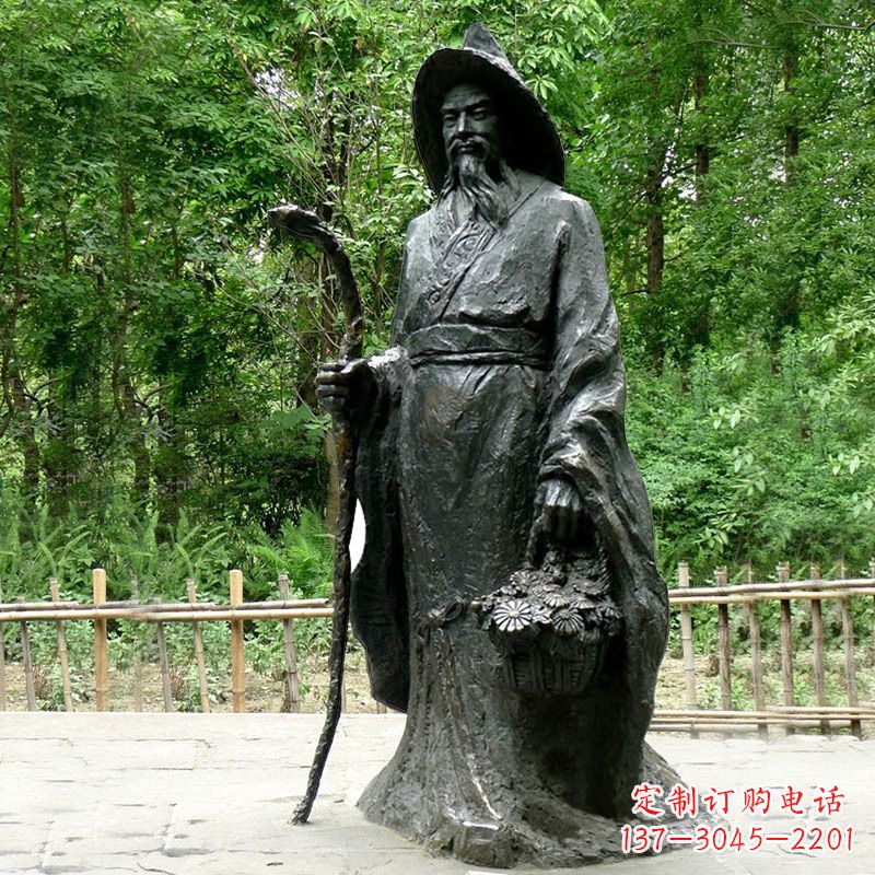 周口精致历史名人陶渊明雕像