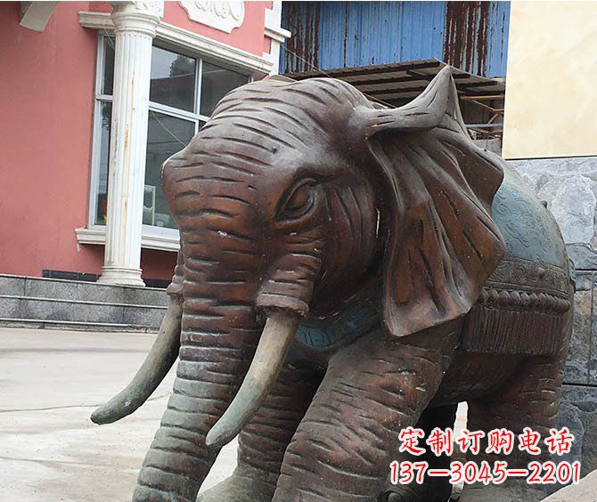 周口动物大象公园铜雕摆件