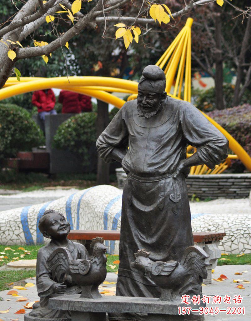 周口古典风鸡雕塑