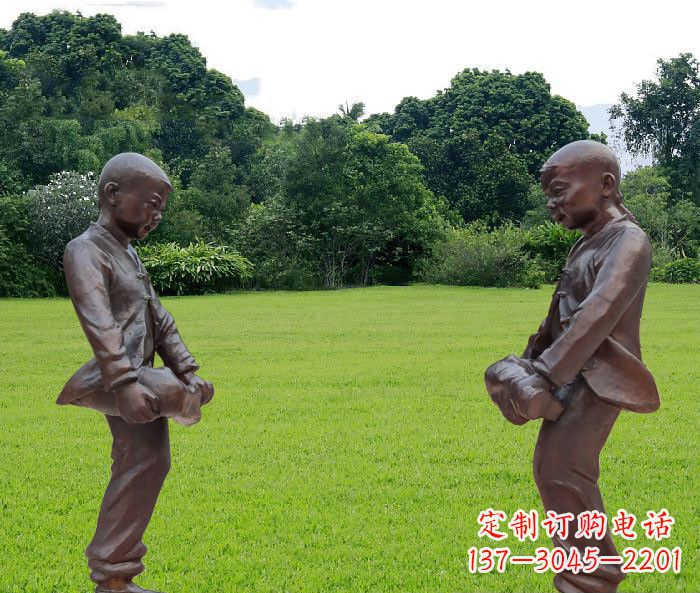 周口中领雕塑精致的儿童铜雕雕塑