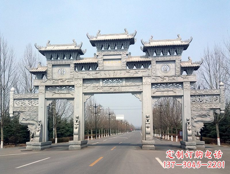 周口中领雕塑装饰性牌坊雕塑