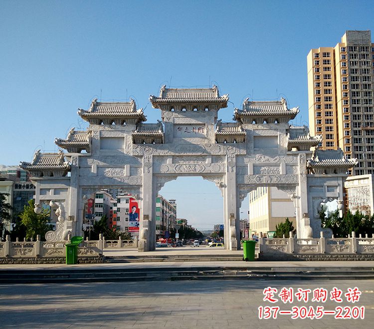 周口精致锻铜牌坊雕塑