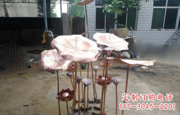 周口锻铜荷叶雕塑