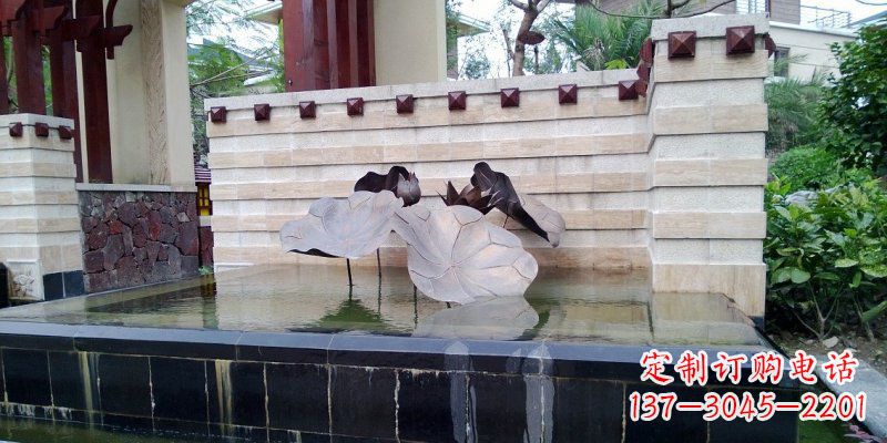 周口锻铜荷叶雕塑