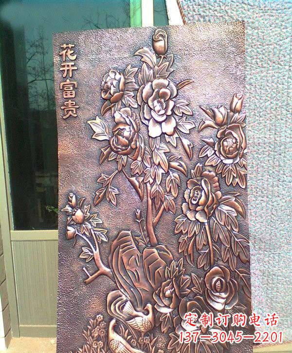 周口锻铜牡丹雕塑