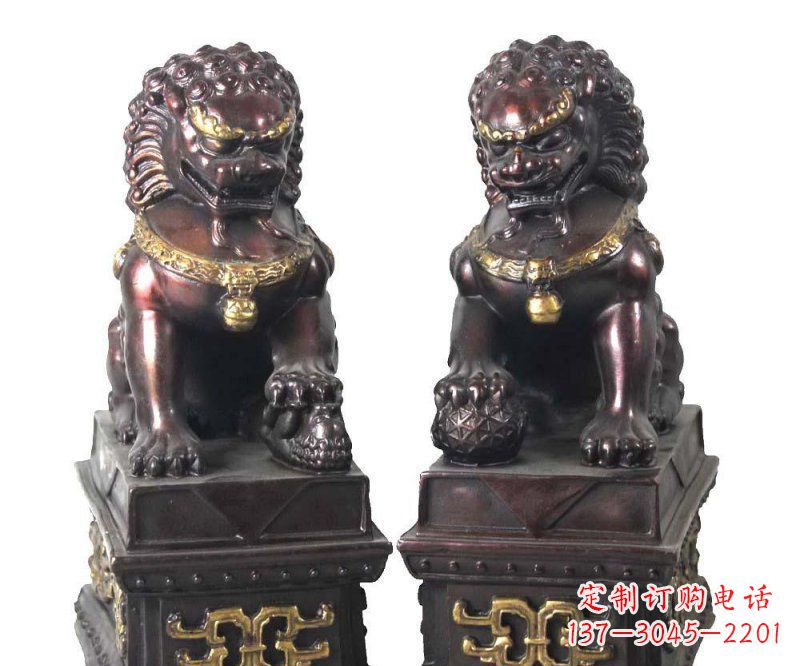 周口传统工艺铜雕狮子雕塑