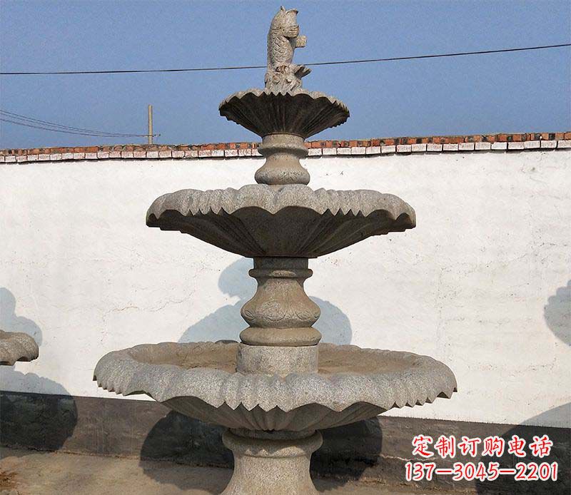 周口多层石质喷泉雕塑