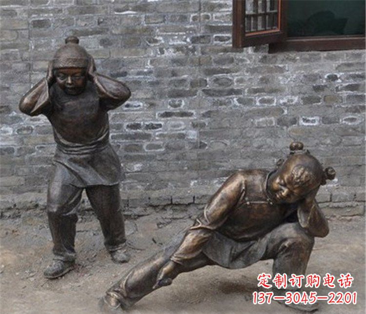 周口儿童放鞭炮公园雕塑