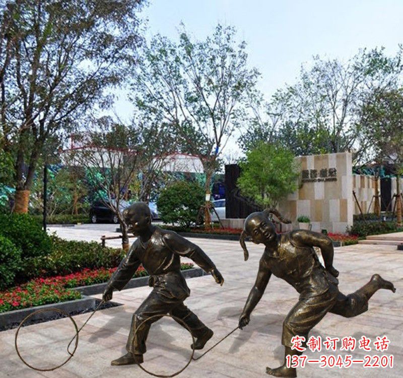 周口铜雕塑为孩子带来欢乐