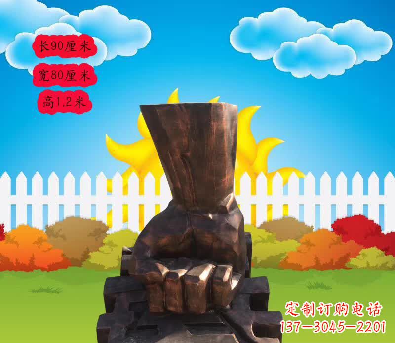 周口精美铜拳头雕塑