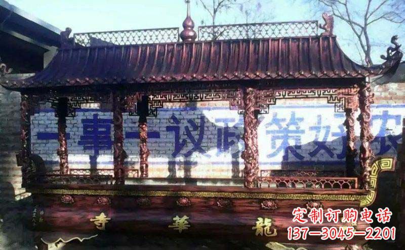 周口方形寺庙香炉铜雕塑