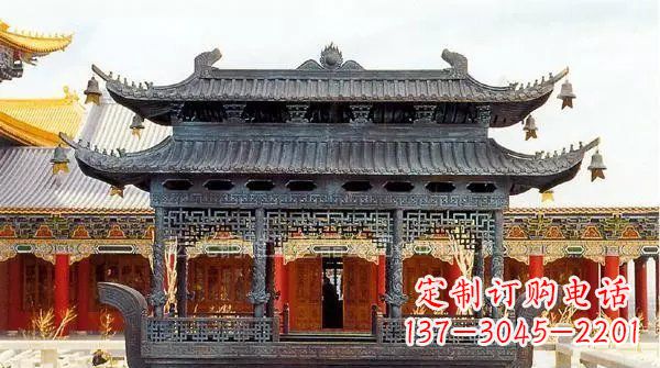 周口方形寺庙香炉铜雕塑