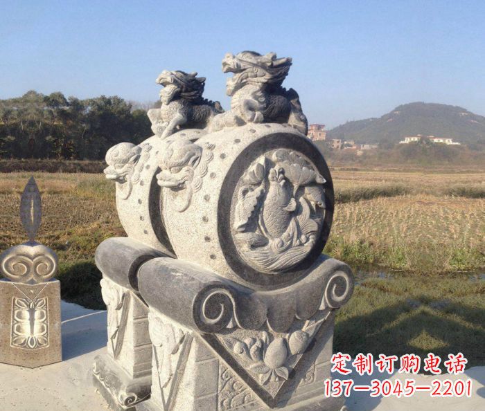 周口仿古抱鼓石门墩雕塑