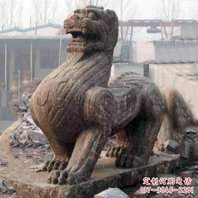 周口仿古狴犴青石雕塑