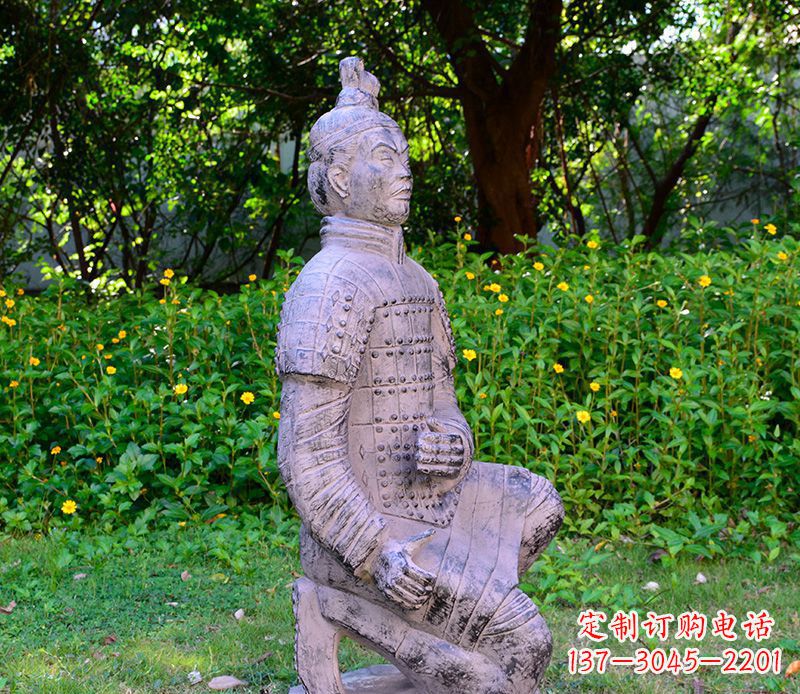 周口仿古兵马俑公园景观石雕