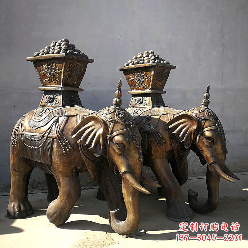 周口中领雕塑-传承传统,大象铜雕精美古典