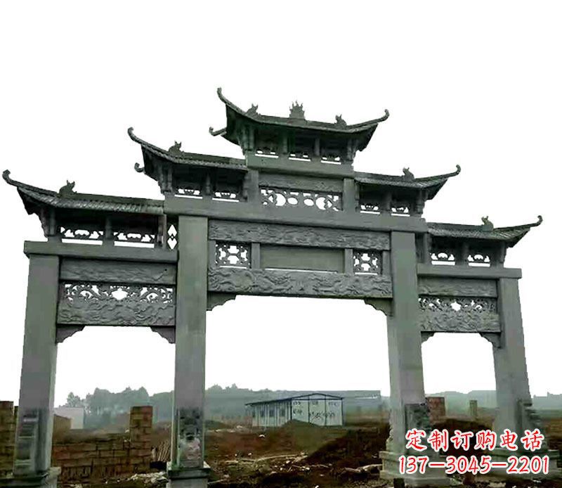 周口中领雕塑精美牌坊石雕,高品质时尚艺术
