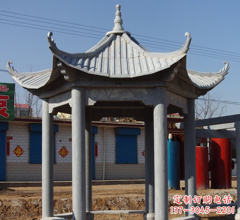 周口精美仿古石雕凉亭