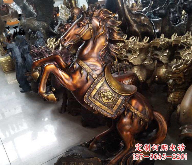 周口仿古马到成功铜雕塑摆件 (2)