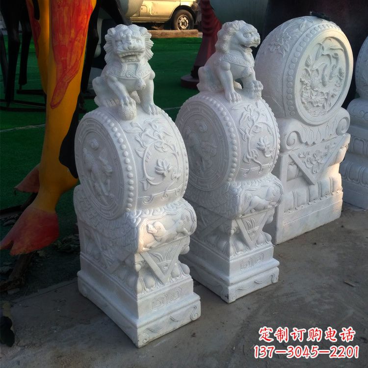 周口仿古门墩石雕塑