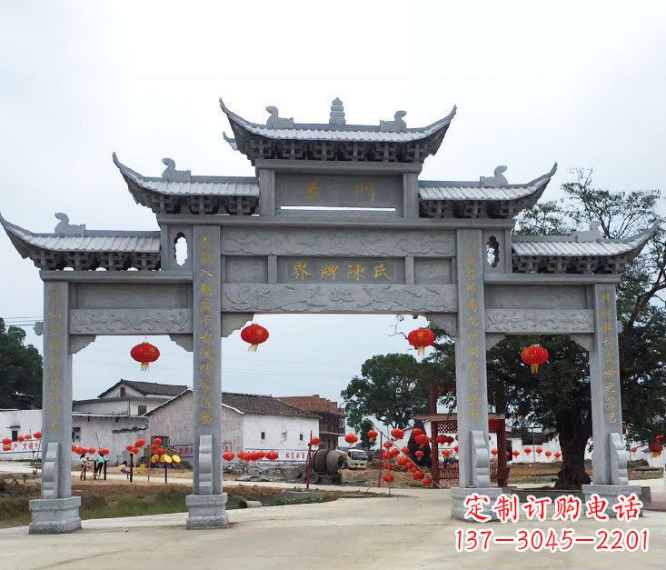 周口精美仿古牌坊石雕
