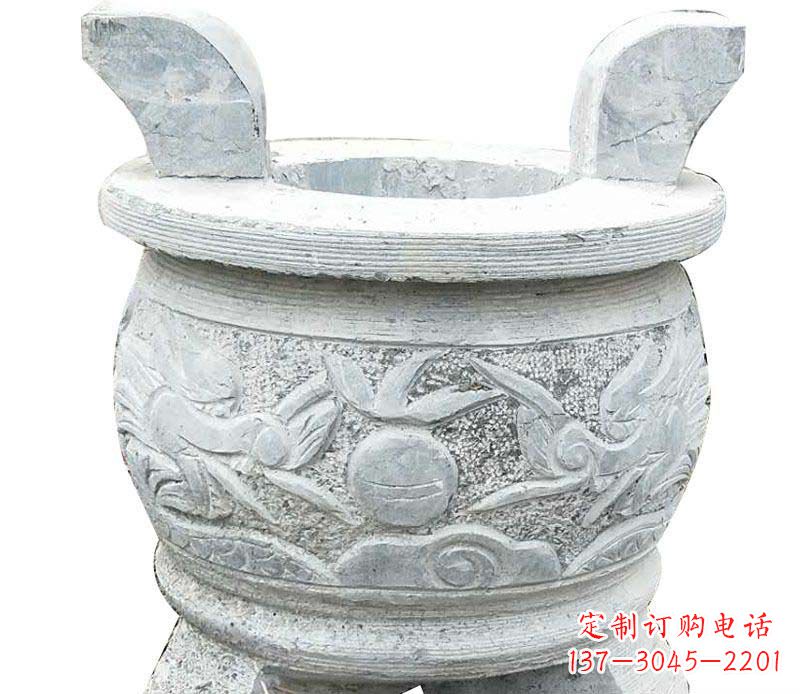 周口精美仿古三足香炉石雕