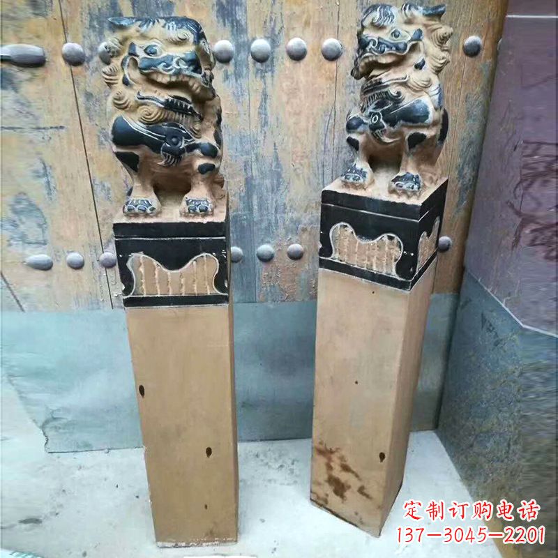 周口仿古狮子拴马桩