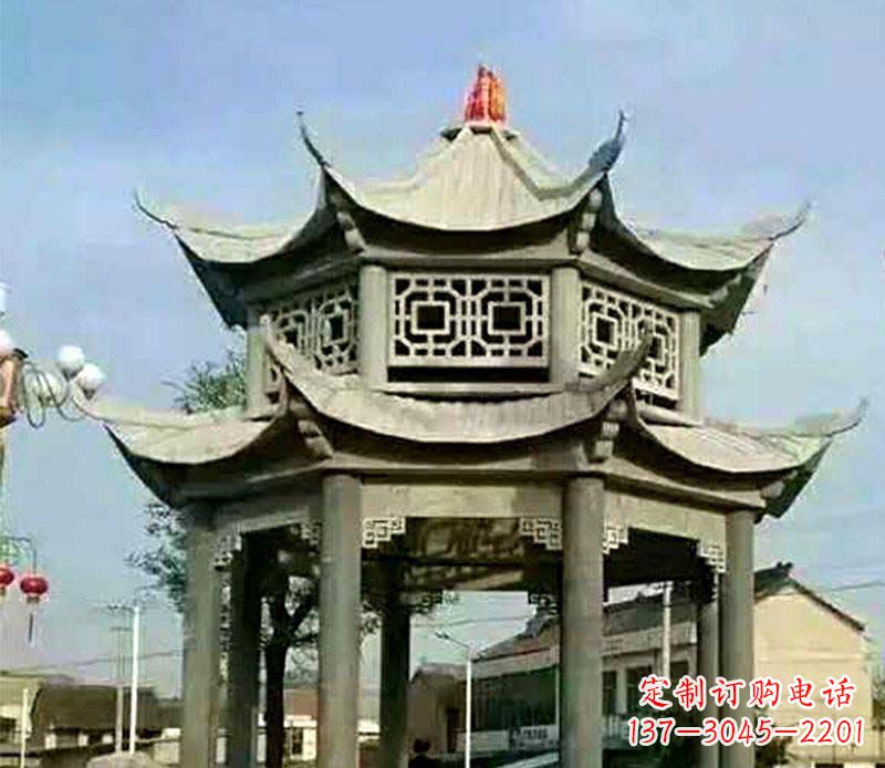 周口精美仿古石凉亭雕塑