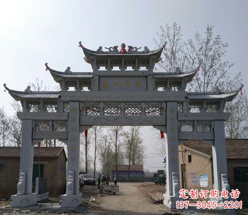 周口仿古石牌坊石雕