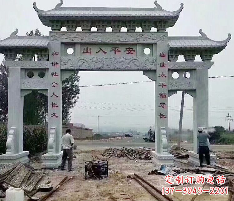 周口仿古石牌坊石雕