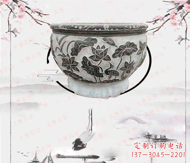 周口仿古石水缸石浮雕石雕,欧式古典设计