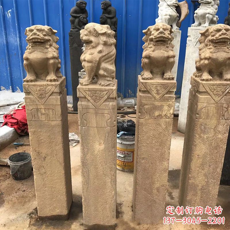 周口仿古拴马桩石雕塑——傅雕你的精美时光