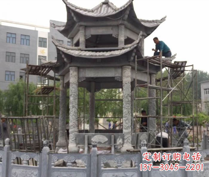 周口仿古双层石雕凉亭