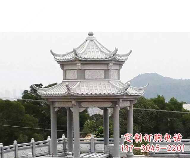 周口仿古双层石雕凉亭