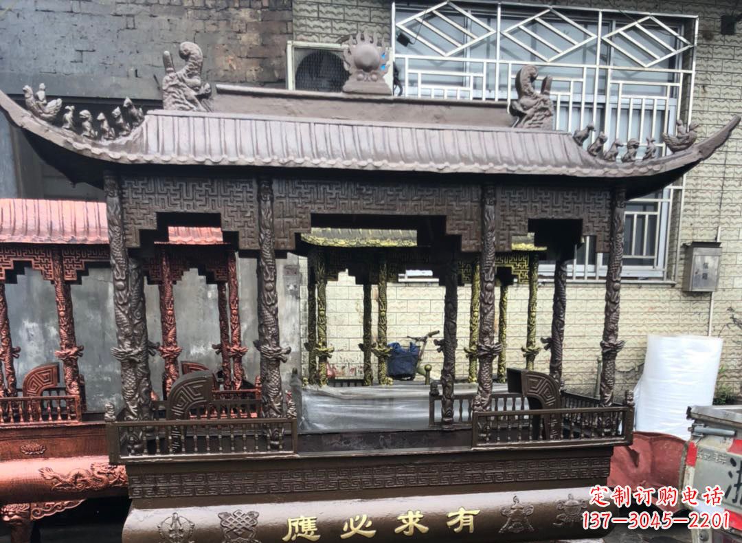 周口精美仿古铜香炉雕塑