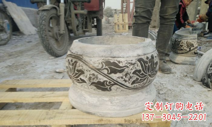 周口仿古圆形水缸石雕塑