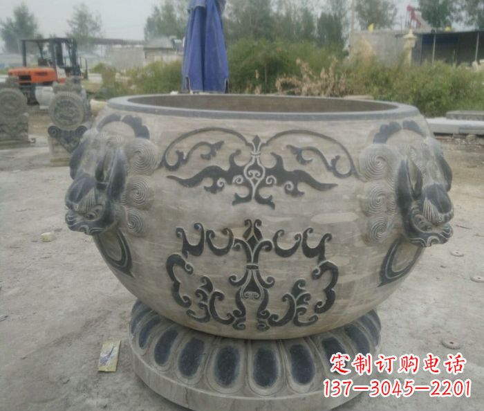 周口仿古圆形水缸石雕