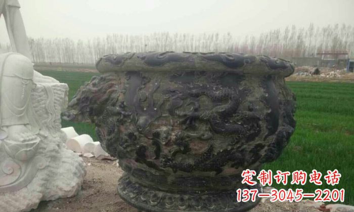 周口仿古圆形水缸石雕