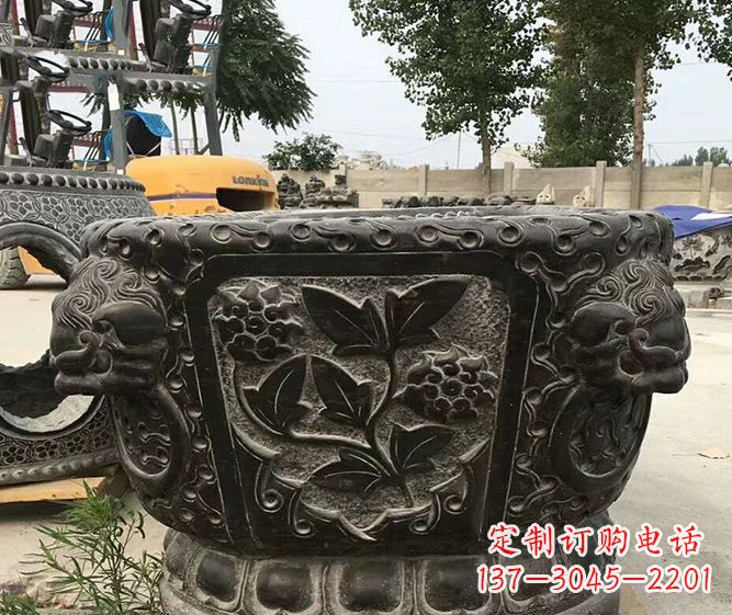 周口仿古招财石雕水缸
