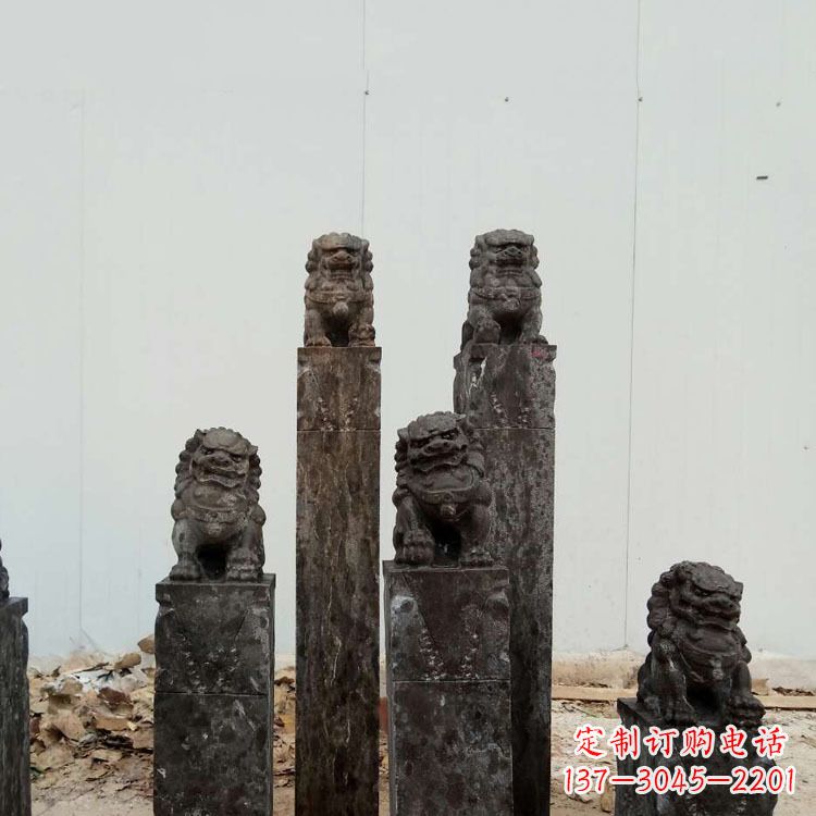 周口复古风格拴马桩雕塑
