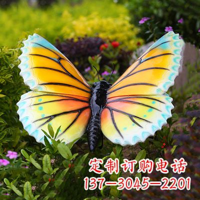 周口仿真蝴蝶_黄蓝色80x68x35