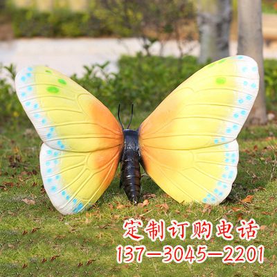 周口仿真蝴蝶_黄白色35x65x42