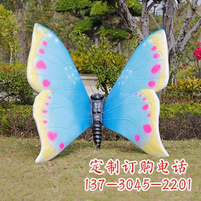 周口仿真蝴蝶_蓝白色款105x100x80