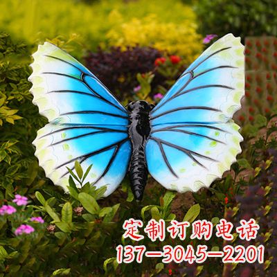 周口仿真蝴蝶_蓝白色款60x68x35