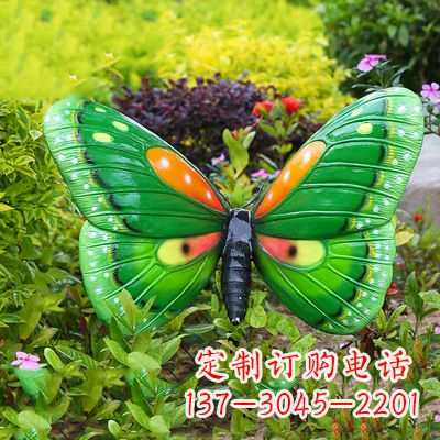 周口精致魅力的绿色蝴蝶雕塑