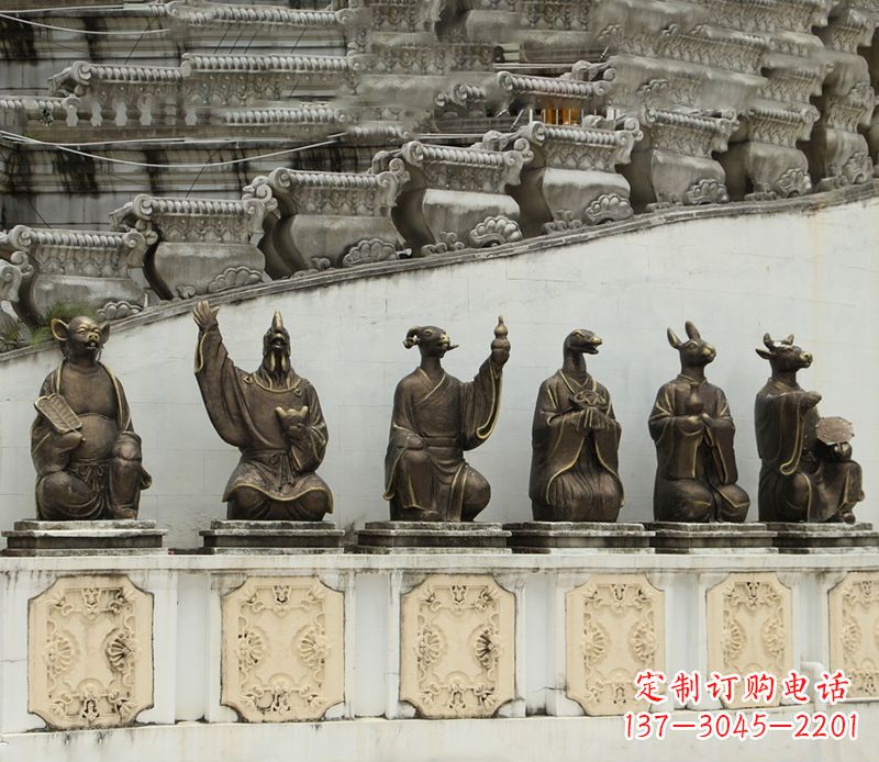 周口十二生肖铜雕塑定制